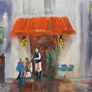 Paris Cafe After The Rain